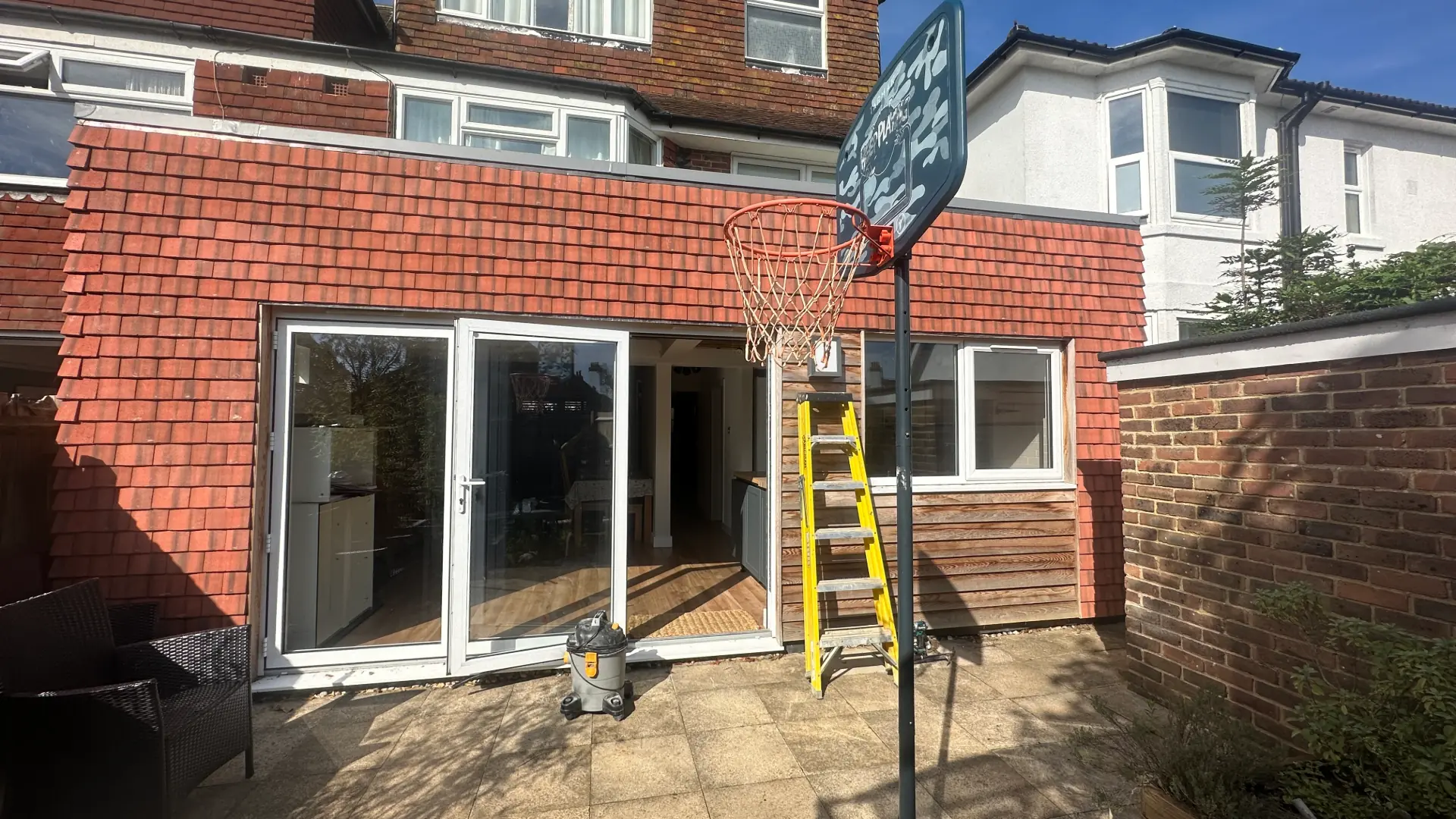 Before — badly built Brighton extension requiring structural repairs