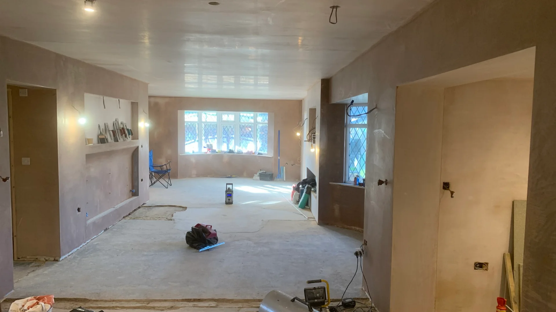 After — smooth plastered walls in Seaford